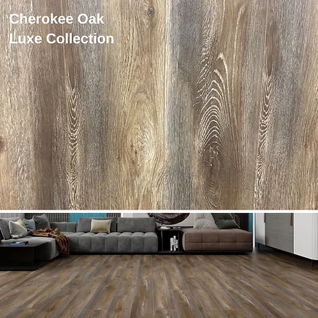 Cherokee Oak luxury vinyl plank from the Luxe collection