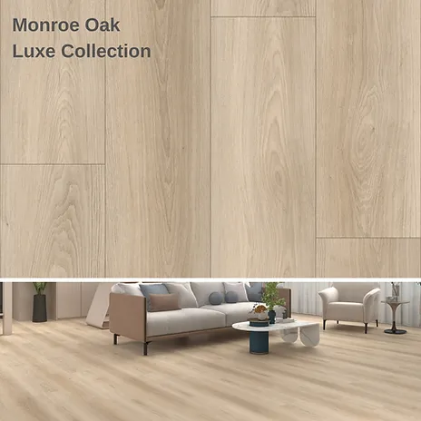 Monroe Oak luxury vinyl plank from the Luxe collection