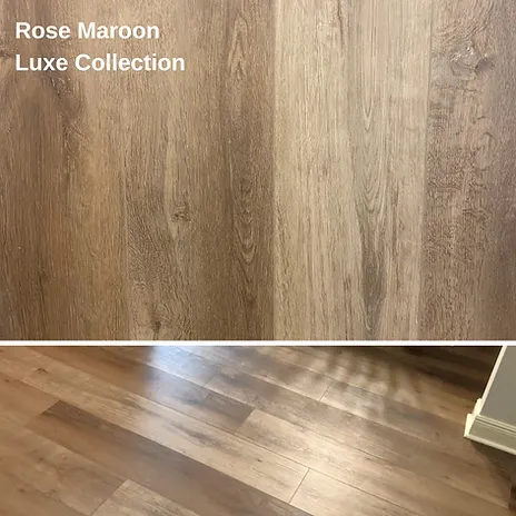 Rose Maroon luxury vinyl plank from the Luxe collection